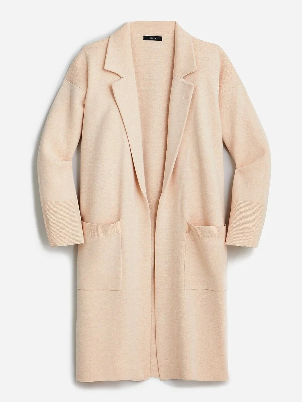 Ella open-front long sweater-blazer Heather Pale Pink Size Medium